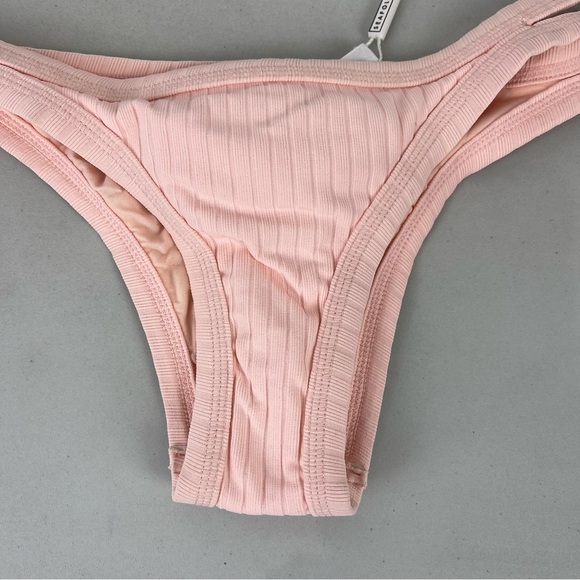 NEW Seafolly Inka Ribbed Brazilian Strappy Bikini Bottom Cheeky Women's Size 8 - Picture 6 of 9